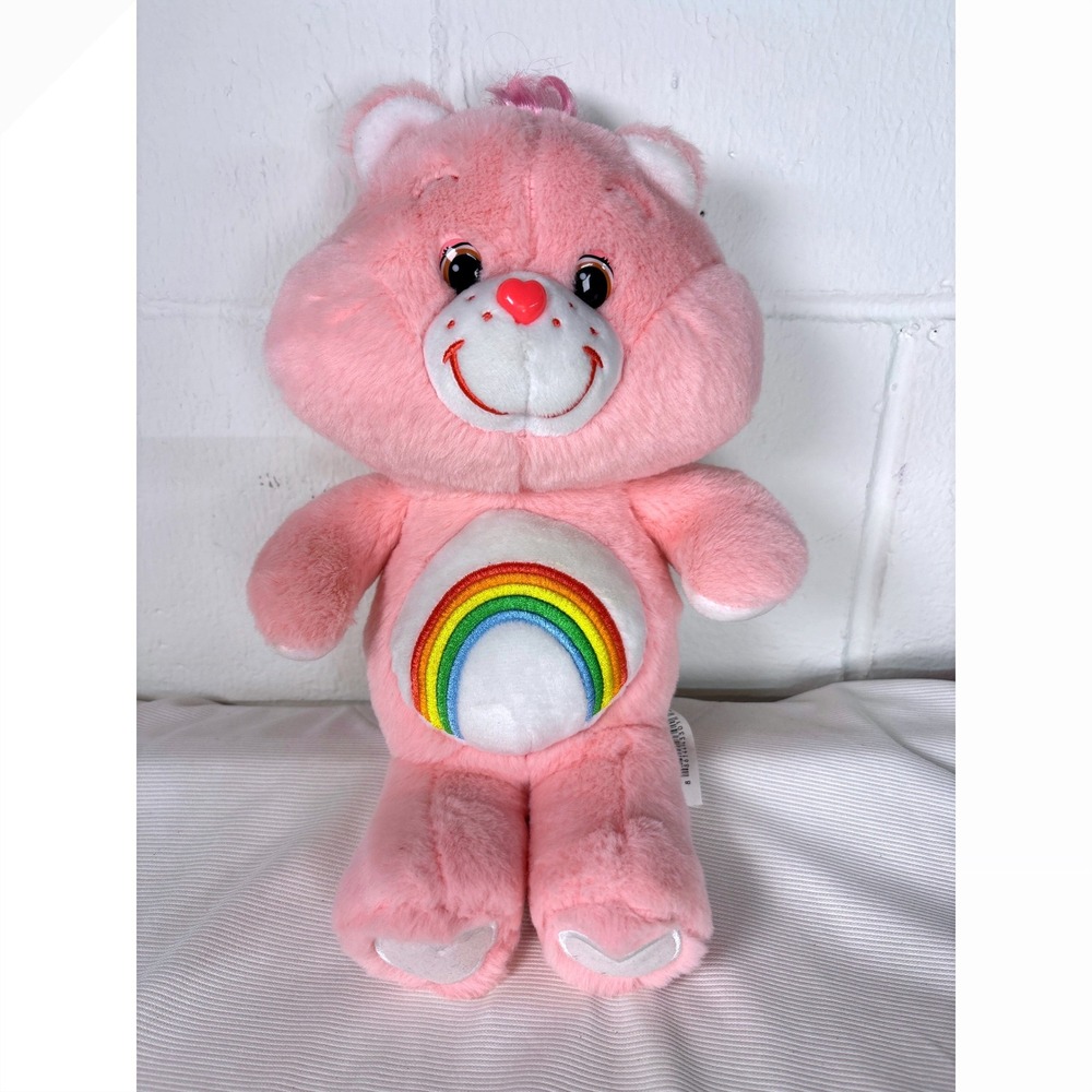 Care Bears Cheer Bear Pink Rainbow Plush Stuffed Animal Just Play 2015